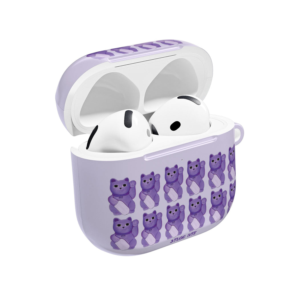 LUCKY CAT - PURPLE - AIRPODS 4TH GEN CASE