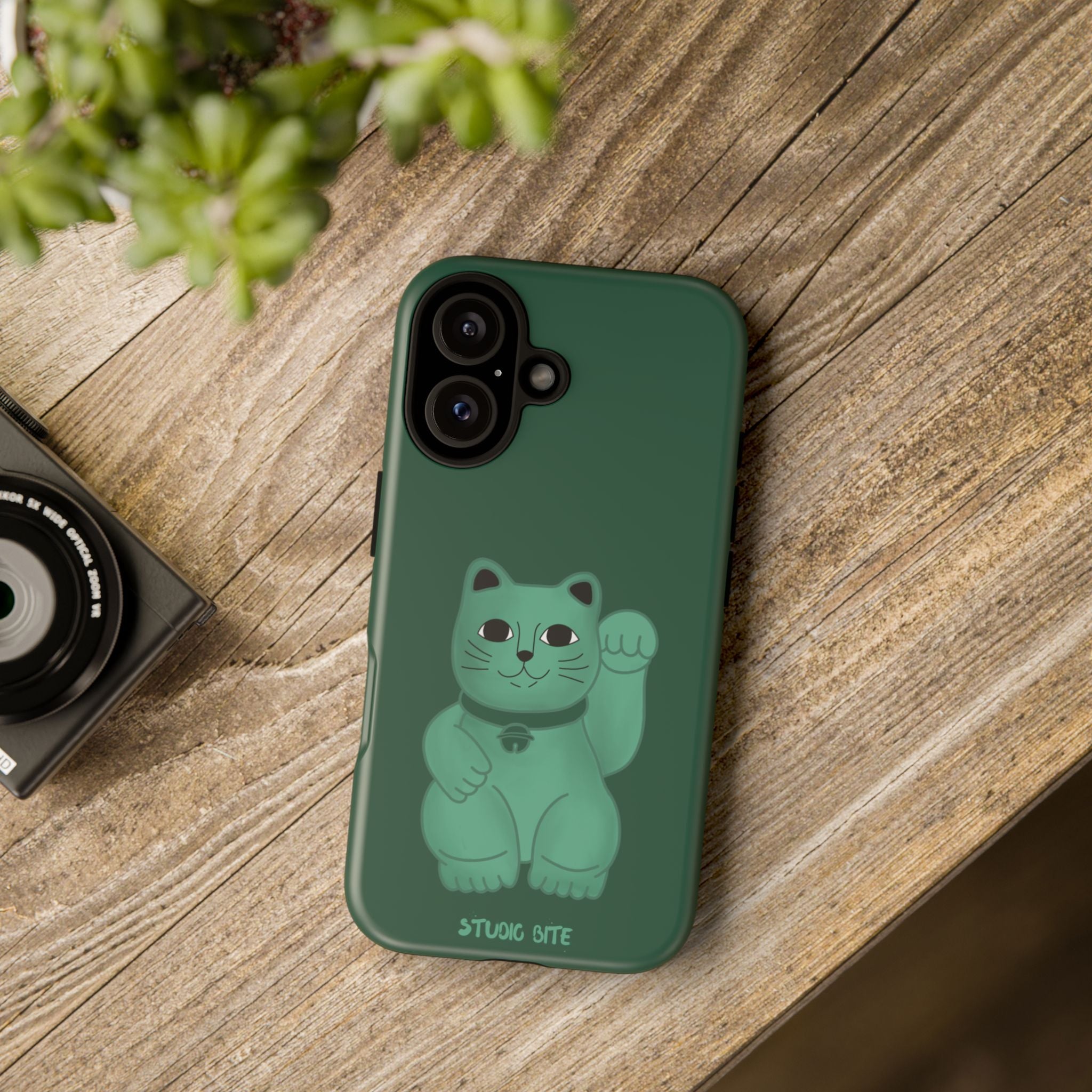 FORTUNE CAT - FOREST GREEN