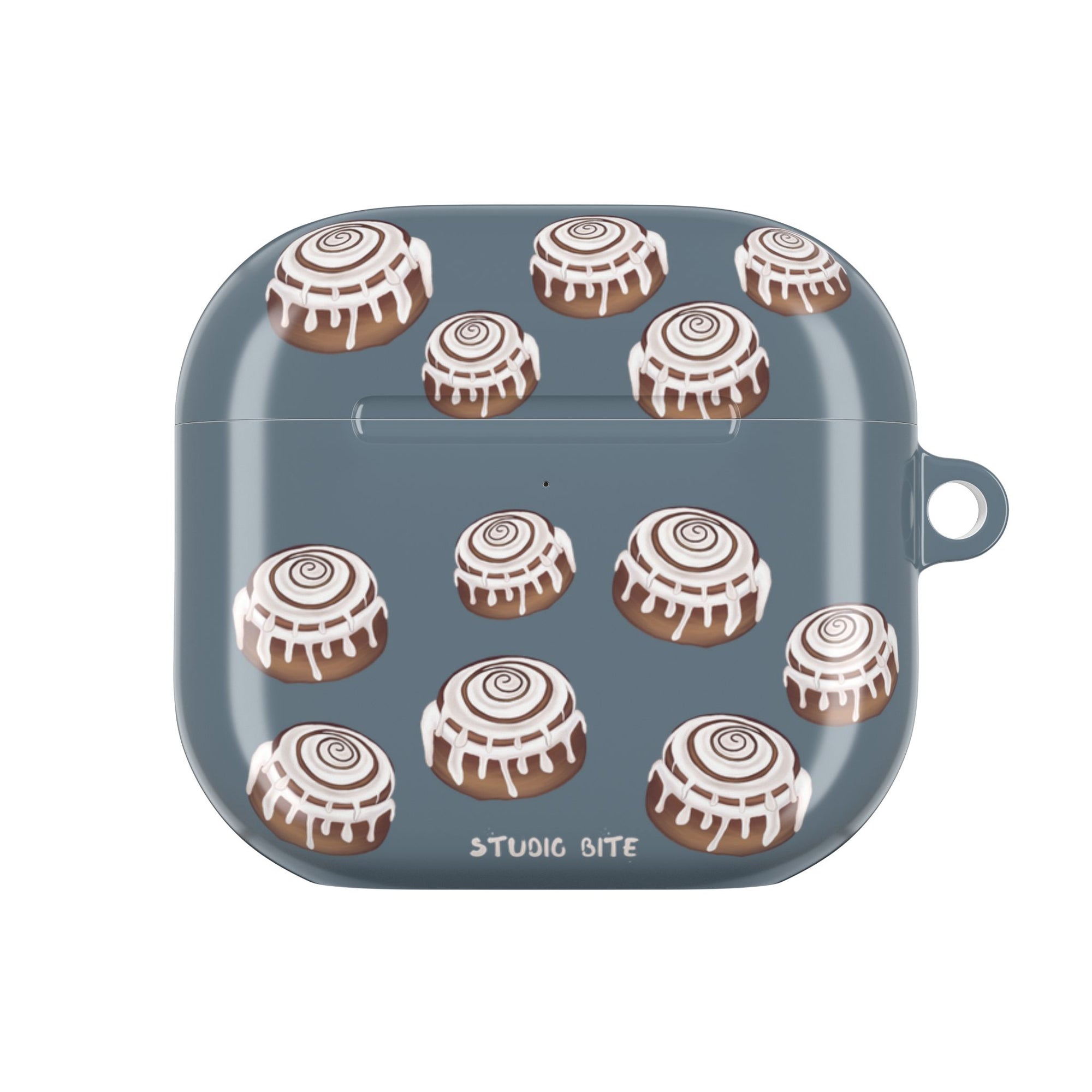 CINNAMON BUN - GREY BLUE - AIRPODS 4TH GEN CASE