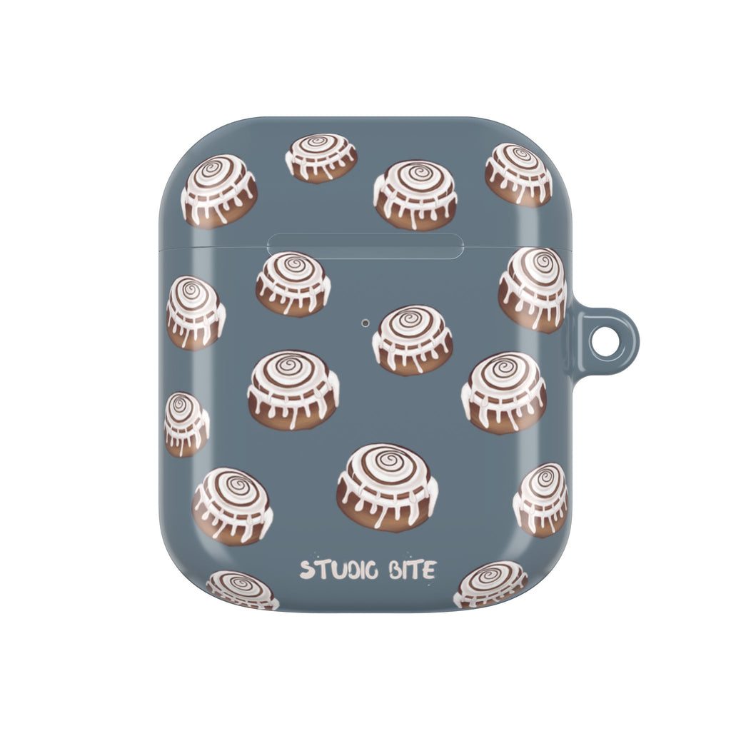 CINNAMON BUN - GREY BLUE - AIRPODS CASE