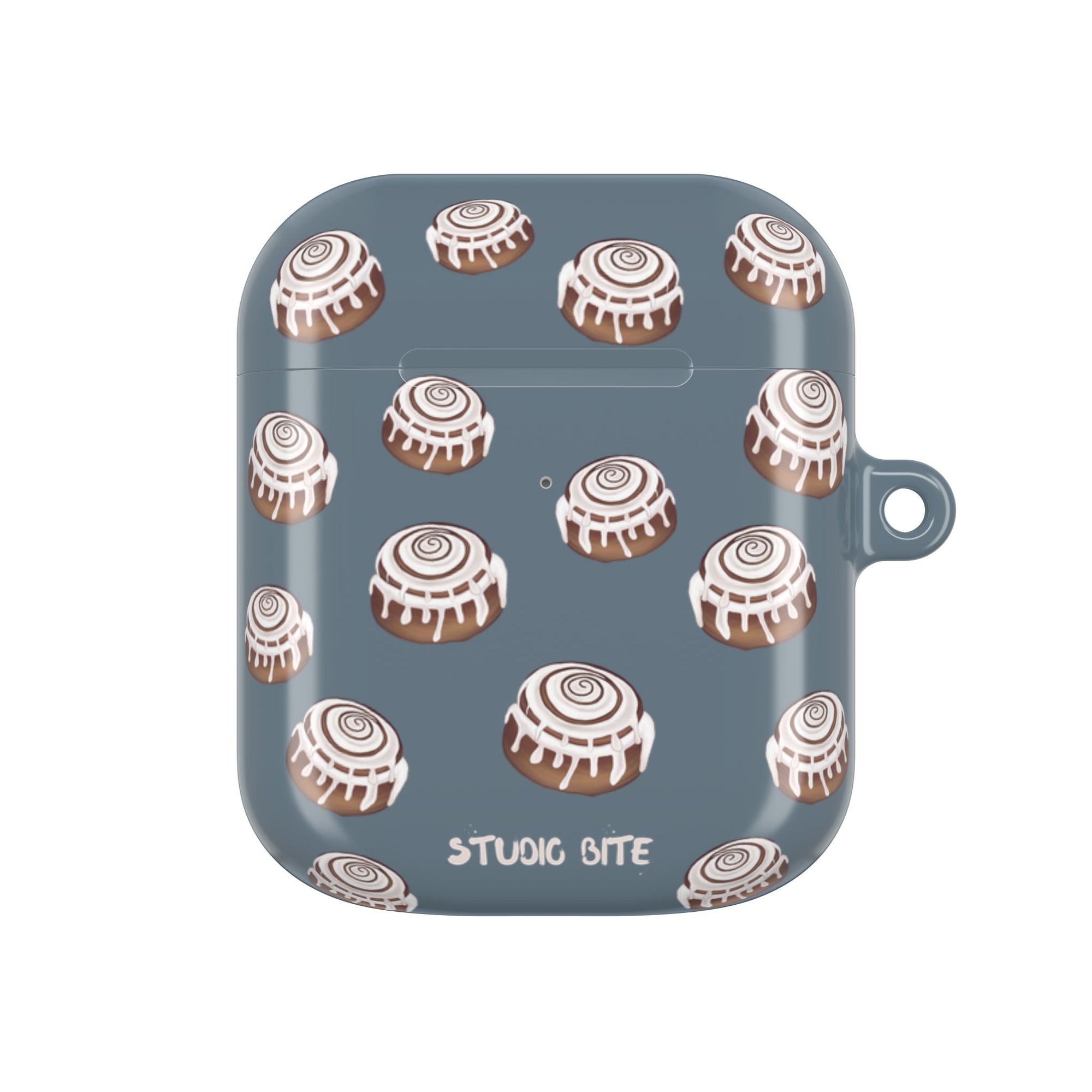 CINNAMON BUN - GREY BLUE - AIRPODS CASE