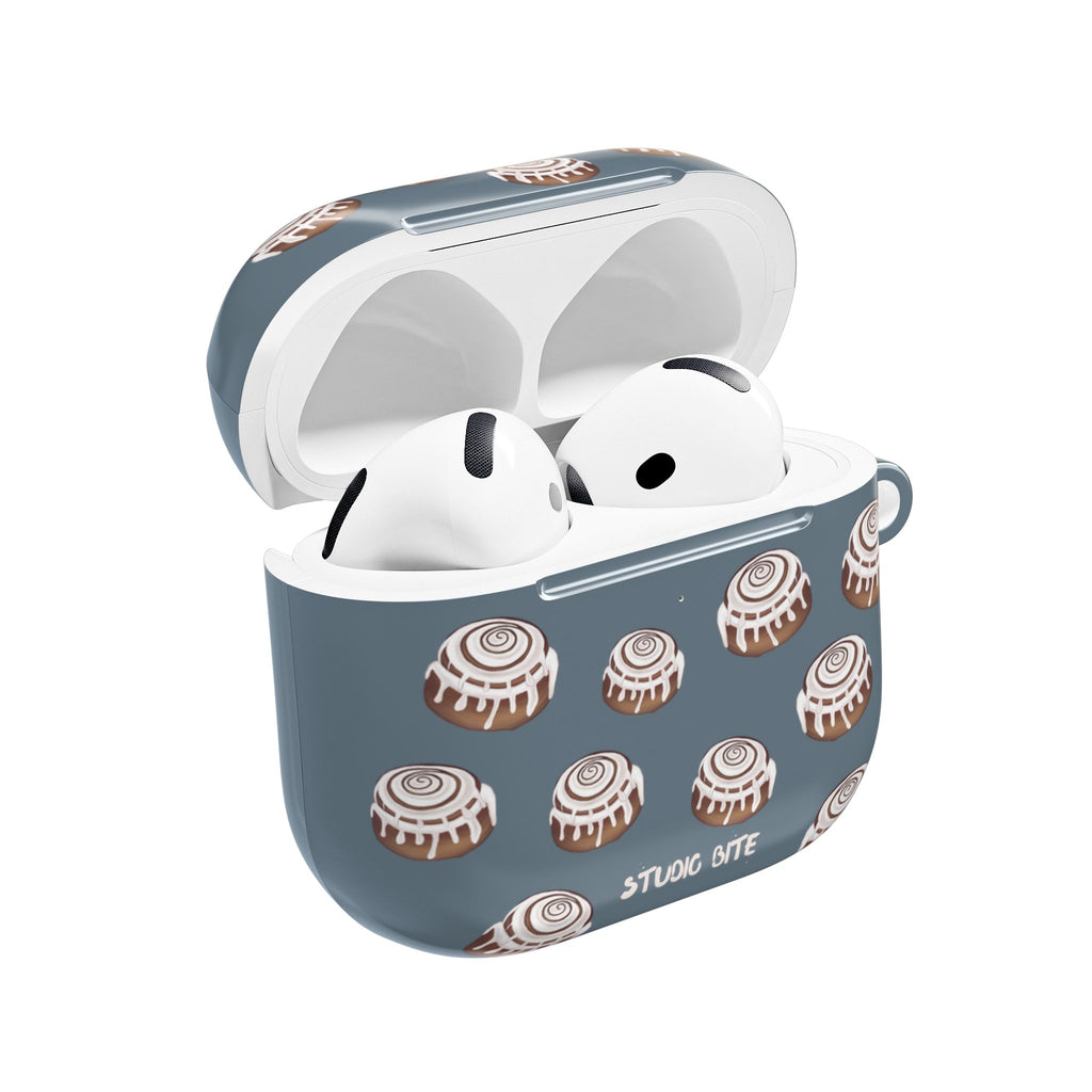 CINNAMON BUN - GREY BLUE - AIRPODS CASE