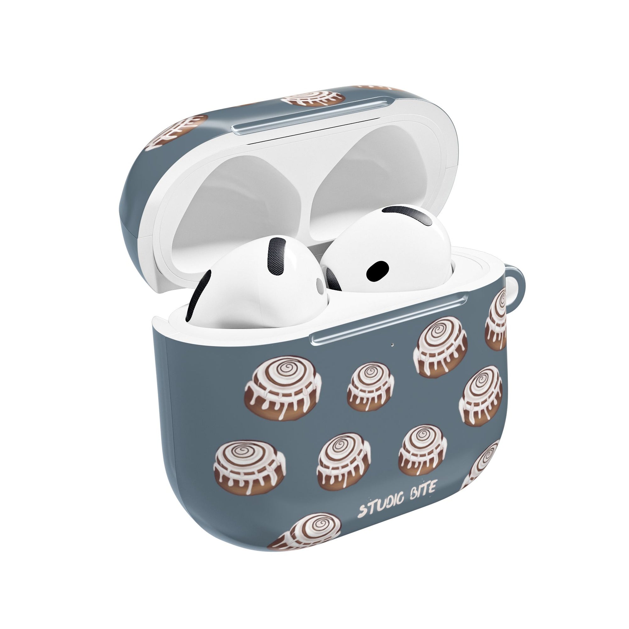 CINNAMON BUN - GREY BLUE - AIRPODS CASE