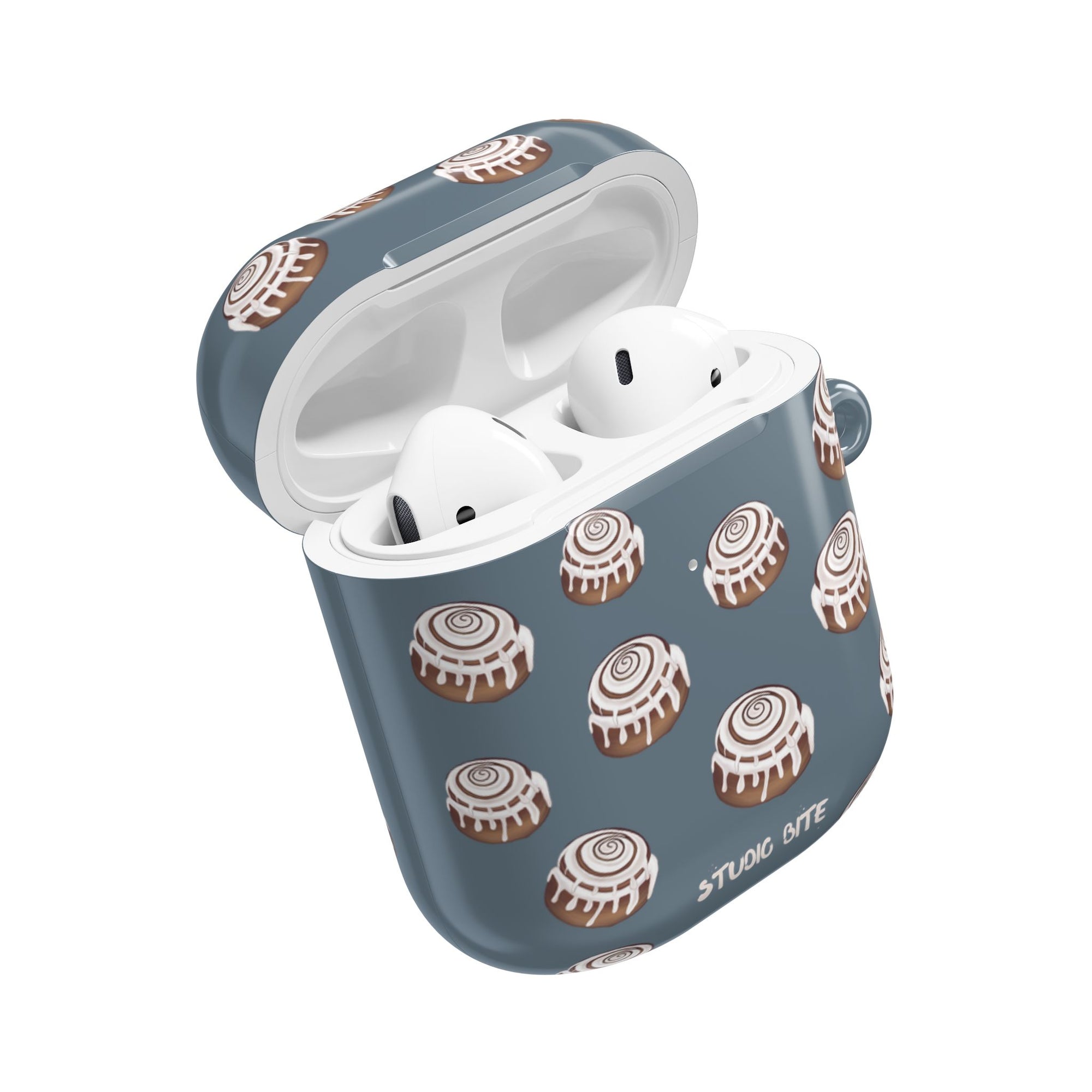 CINNAMON BUN - GREY BLUE - AIRPODS CASE