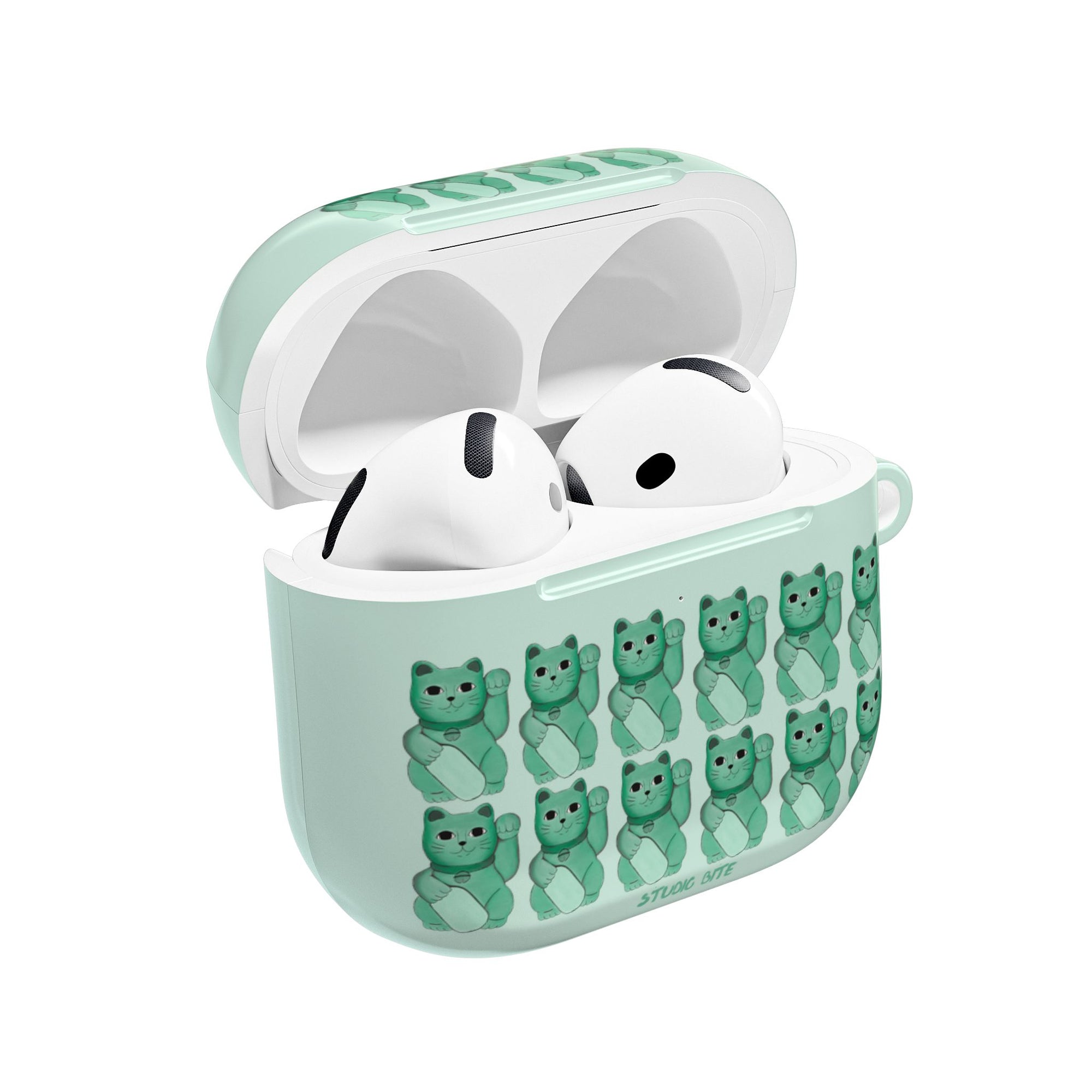 LUCKY CAT - GREEN - AIRPODS 4TH GEN CASE