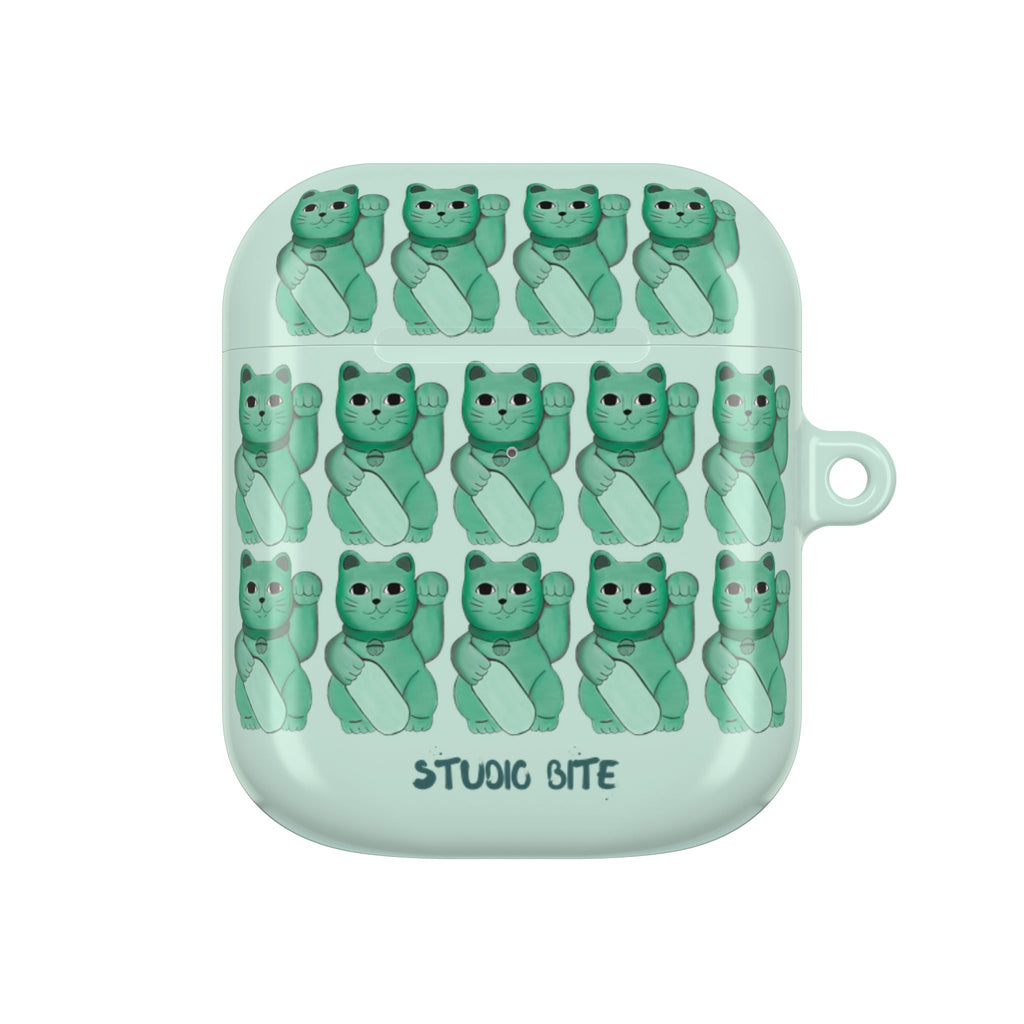 LUCKY CAT - GREEN - AIRPODS CASE