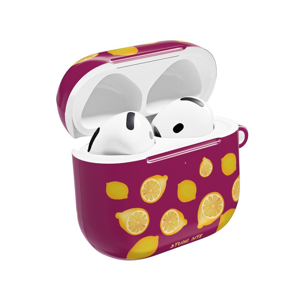 LEMON - BORDEAUX - AIRPODS 4TH GEN CASE