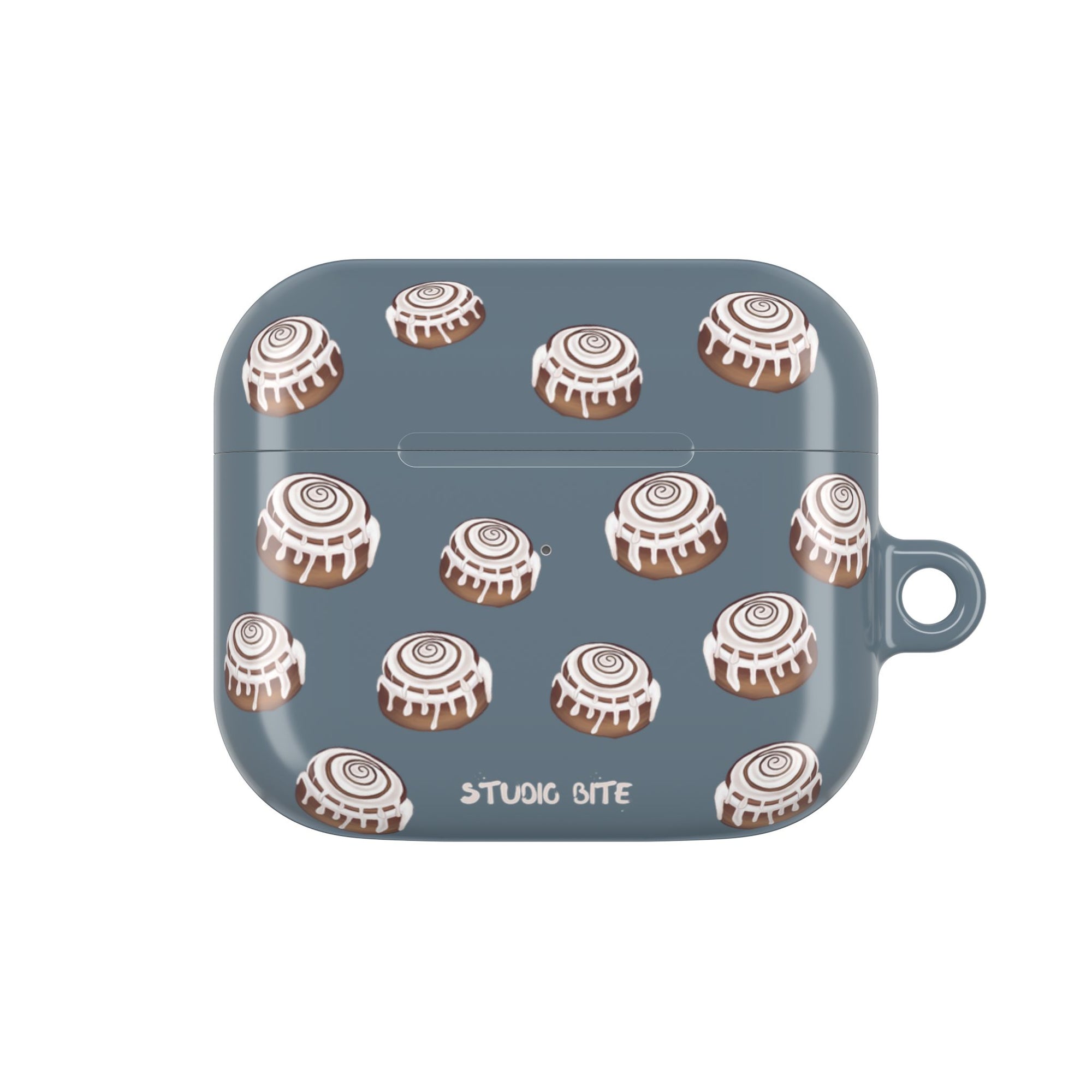 CINNAMON BUN - GREY BLUE - AIRPODS CASE