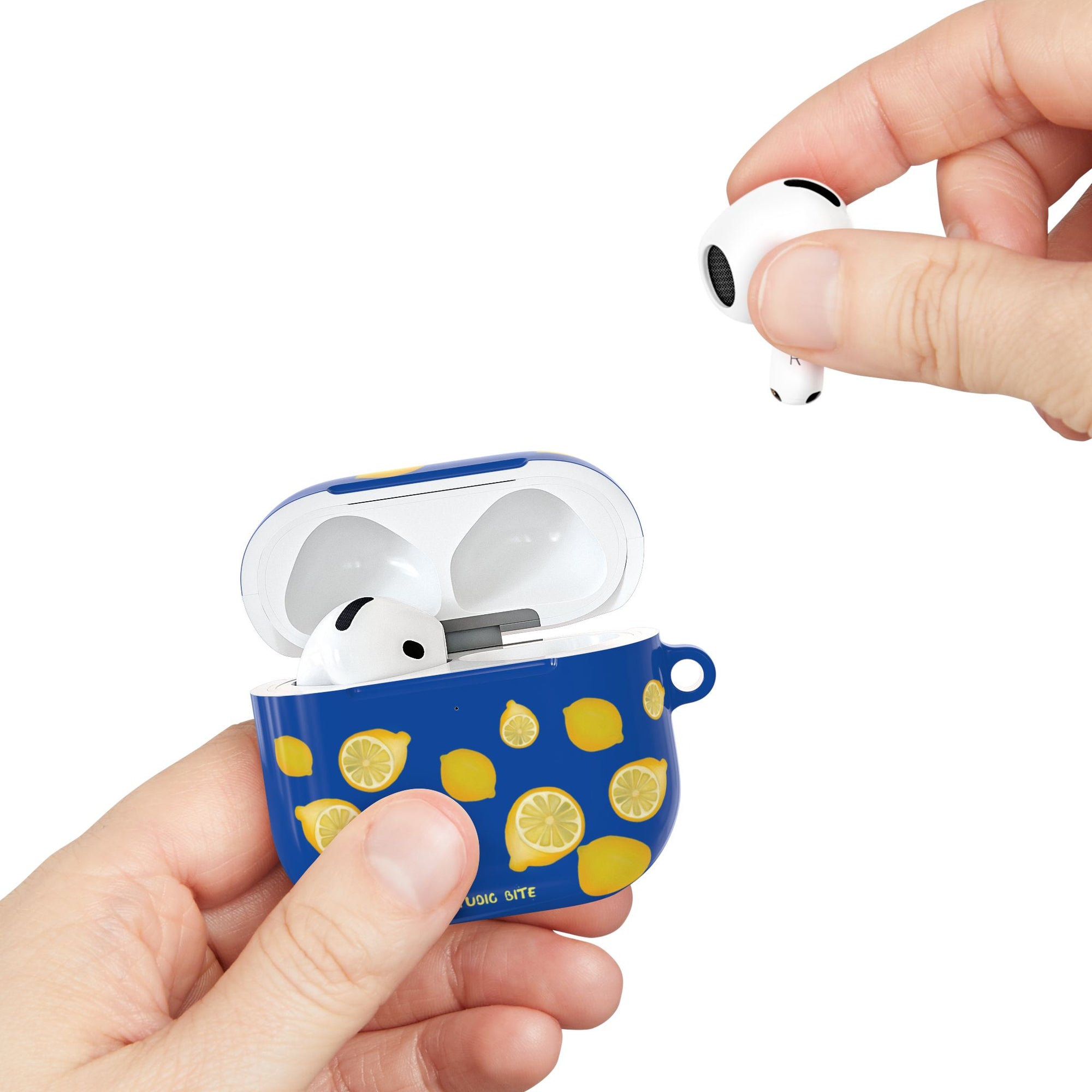 LEMON - ROYAL BLUE - AIRPODS 4TH GEN CASE