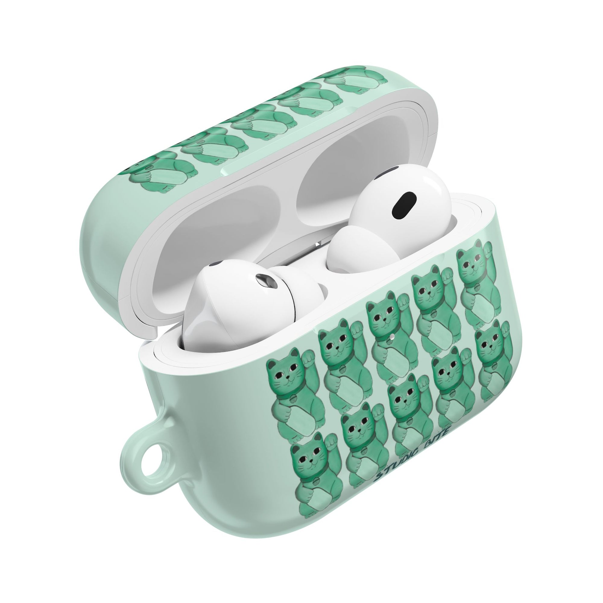 LUCKY CAT - GREEN - AIRPODS CASE