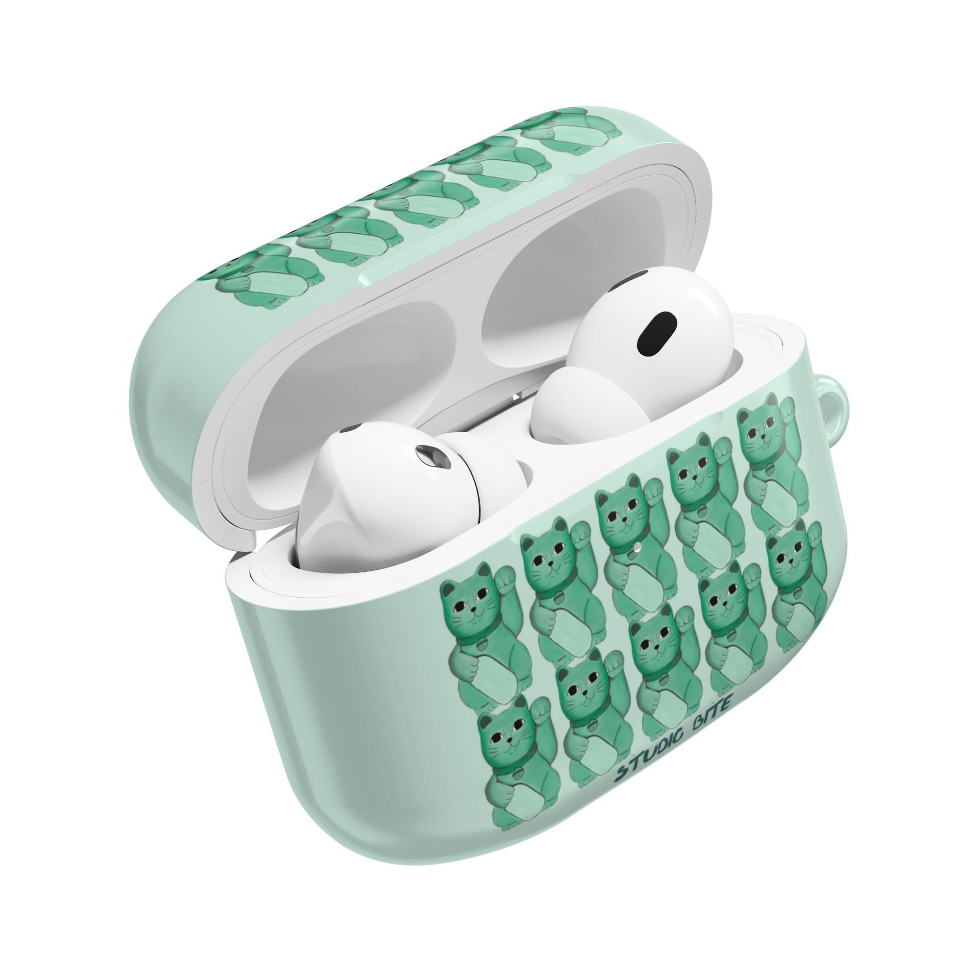 LUCKY CAT - GREEN - AIRPODS CASE