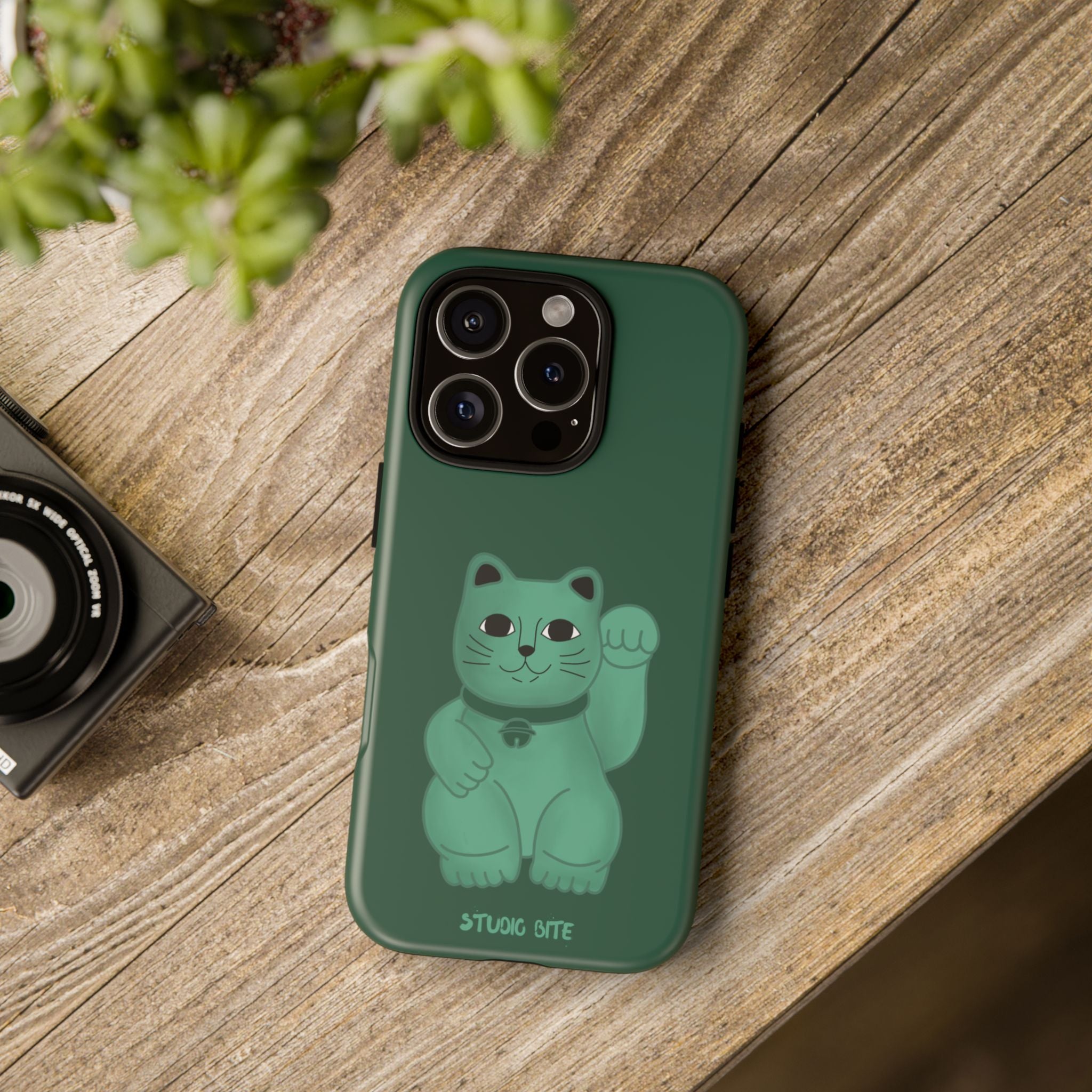 FORTUNE CAT - FOREST GREEN
