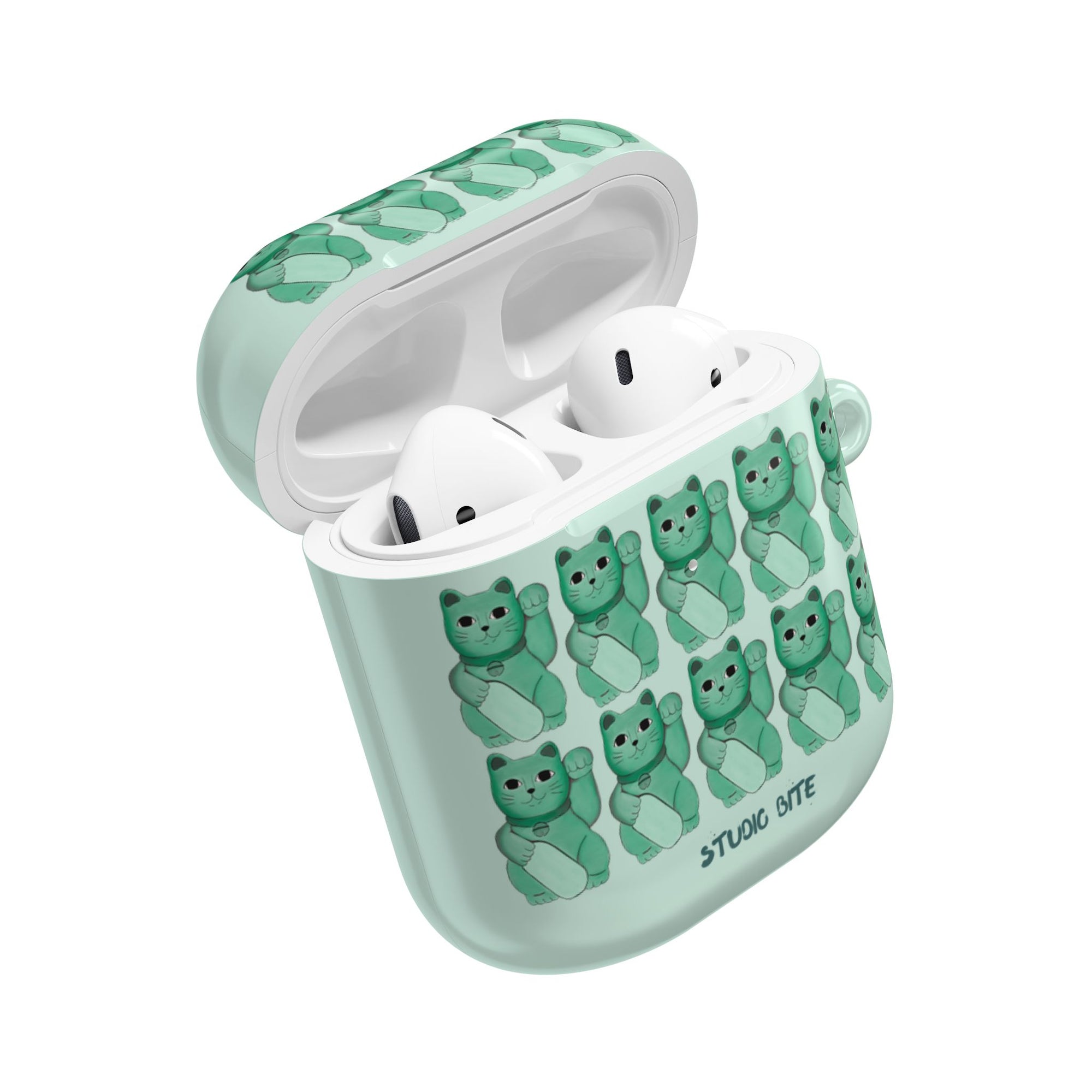 LUCKY CAT - GREEN - AIRPODS CASE