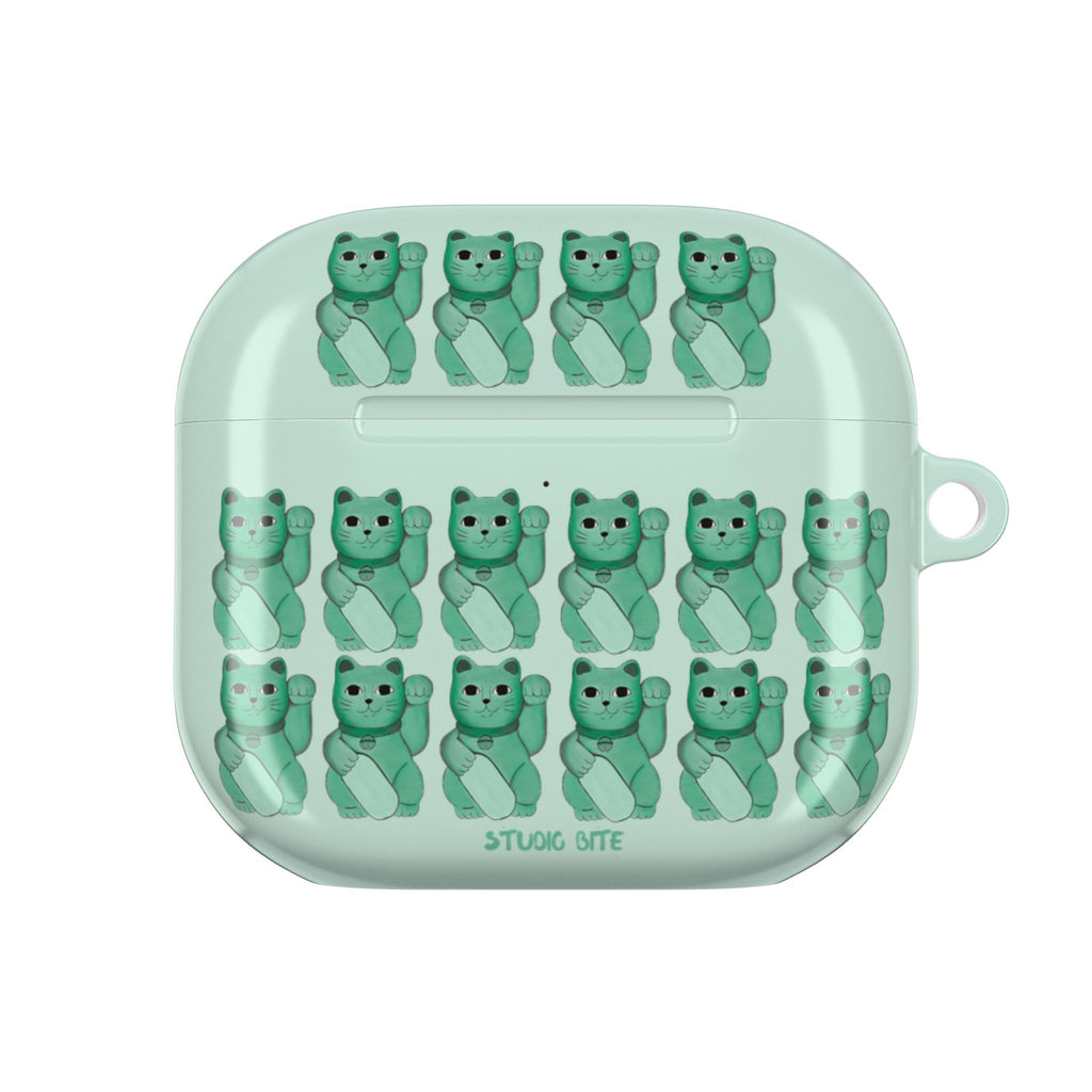 LUCKY CAT - GREEN - AIRPODS 4TH GEN CASE